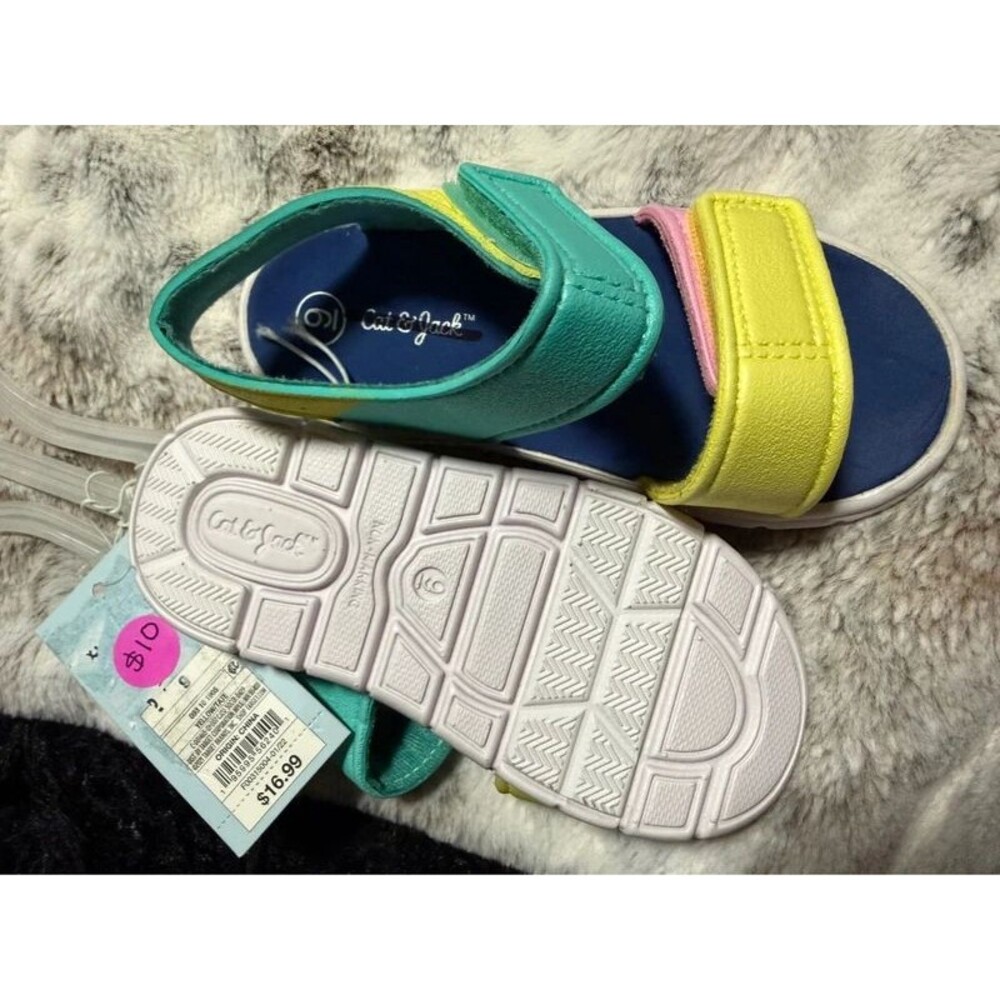 Colorful sandal shoes for toddler - size 9